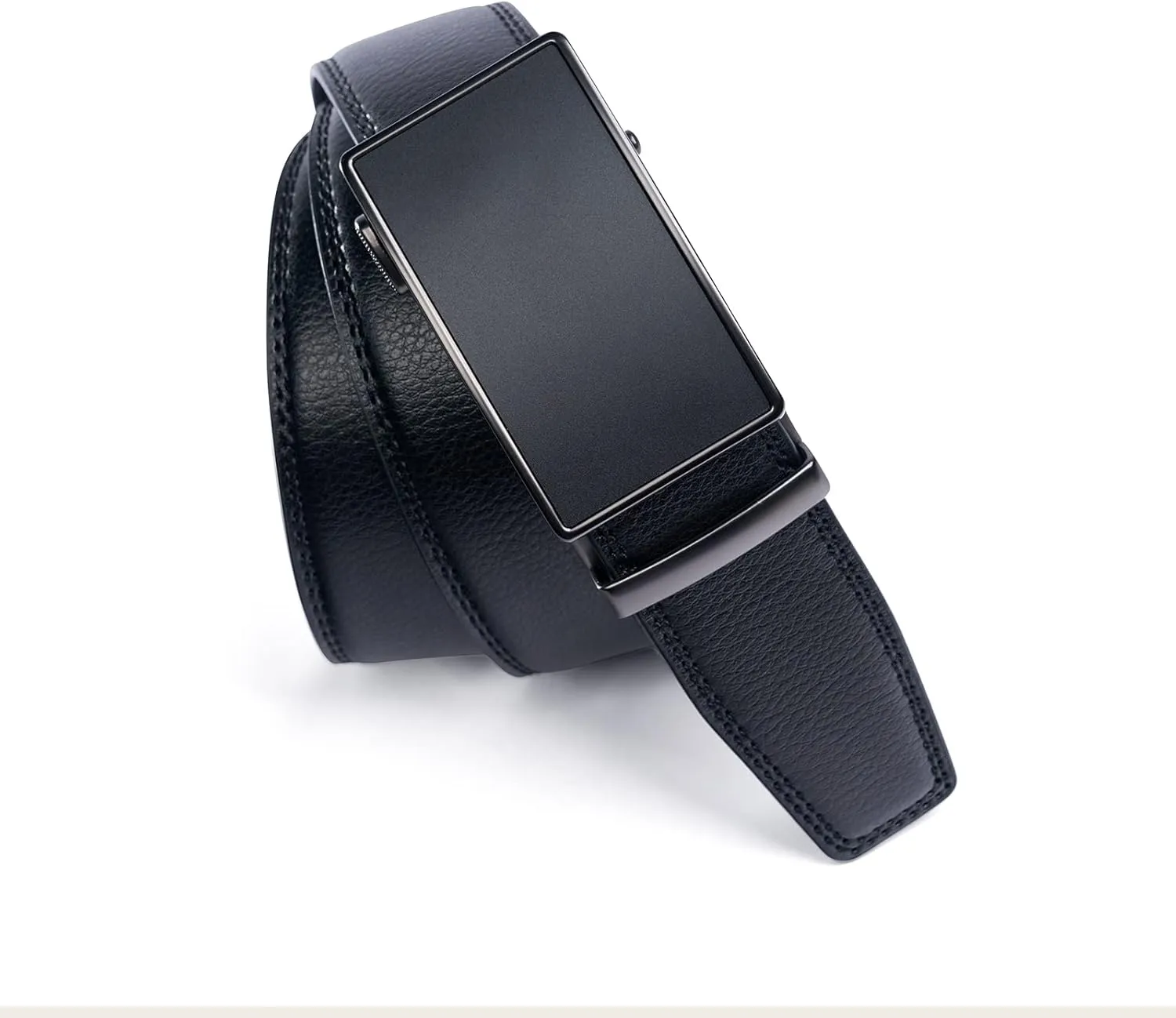 28"-68" Men's Leather Ratchet Dress Belt Big And Tall With Automatic Buckle