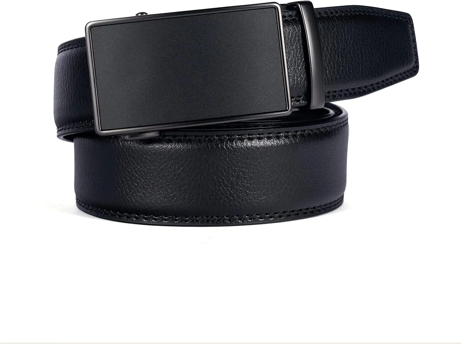 28"-68" Men's Leather Ratchet Dress Belt Big And Tall With Automatic Buckle