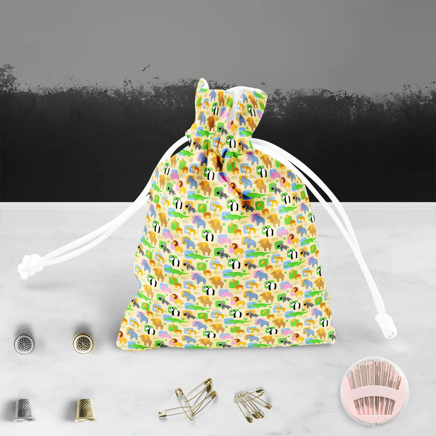 African Animals D1 Pouch Wrist Potli Bag | Bag for Weddings & Casual Parties