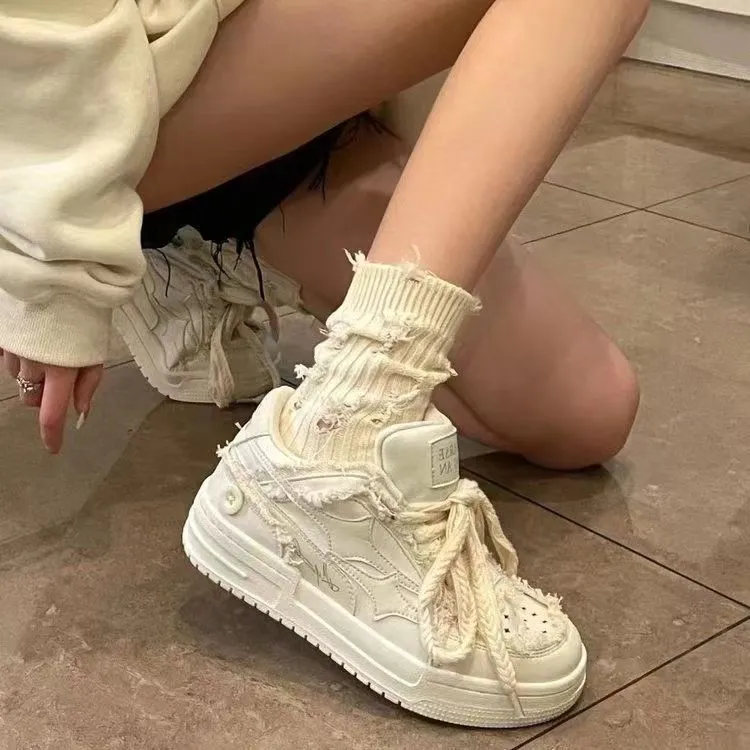 Amozae-Back To School Gifts Vintage Patchwork Canvas Sneakers