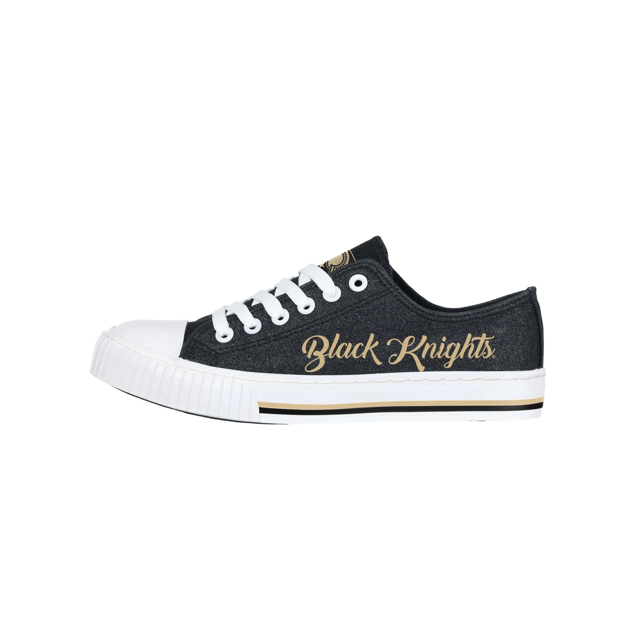 Army Black Knights NCAA Womens Color Glitter Low Top Canvas Shoes