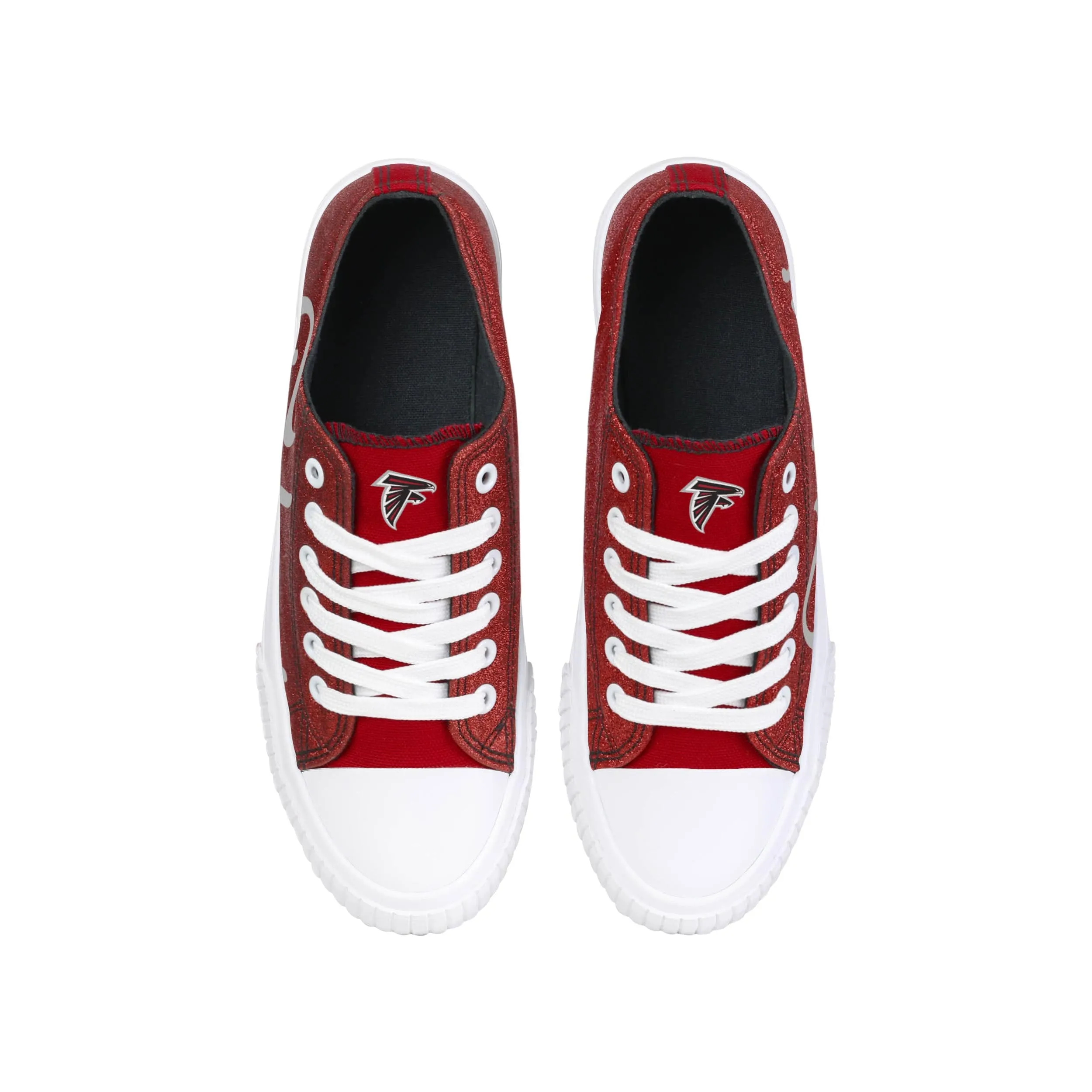 Atlanta Falcons NFL Womens Color Glitter Low Top Canvas Shoes