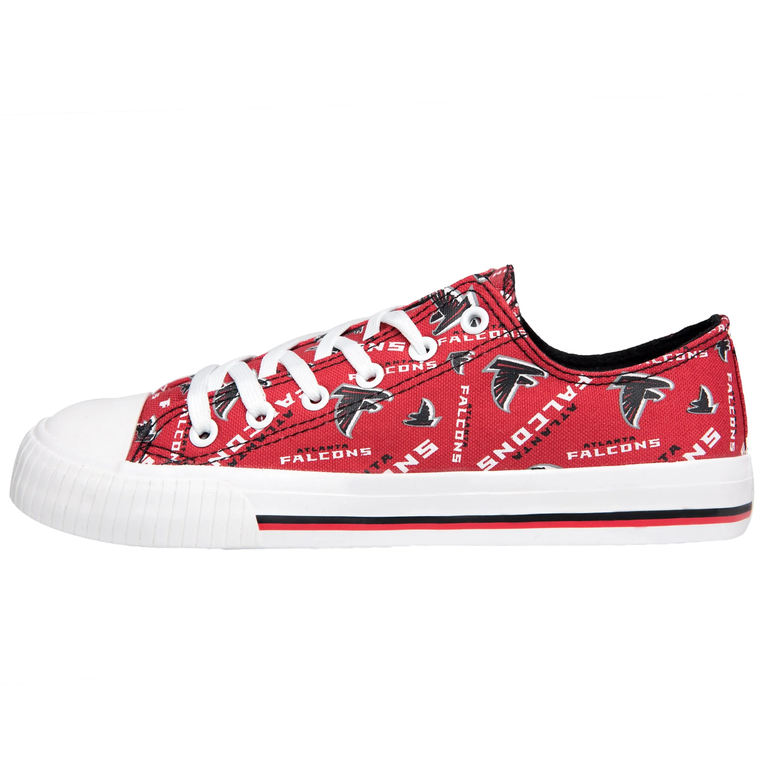 Atlanta Falcons NFL Womens Low Top Repeat Print Canvas Shoes