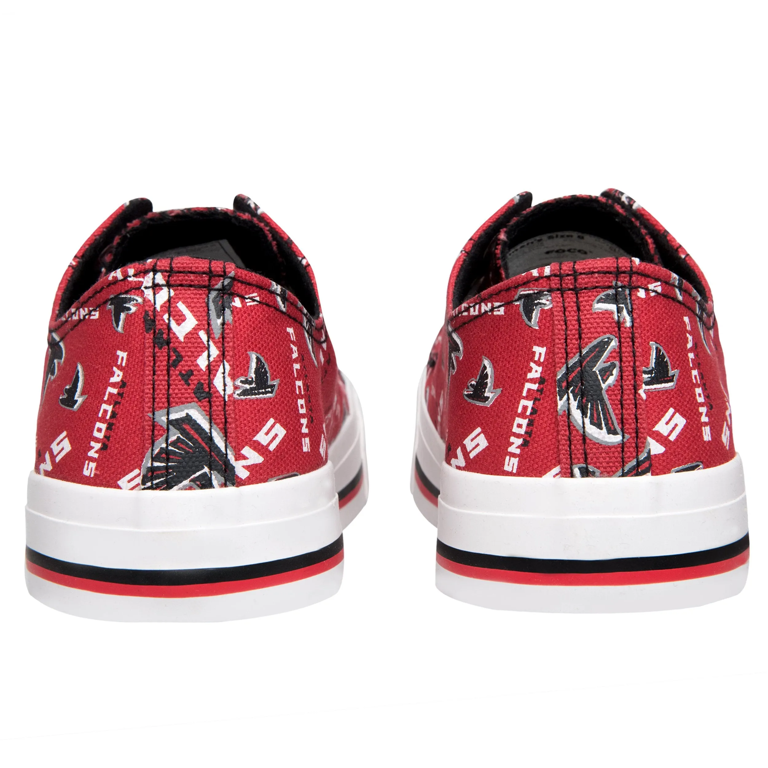 Atlanta Falcons NFL Womens Low Top Repeat Print Canvas Shoes
