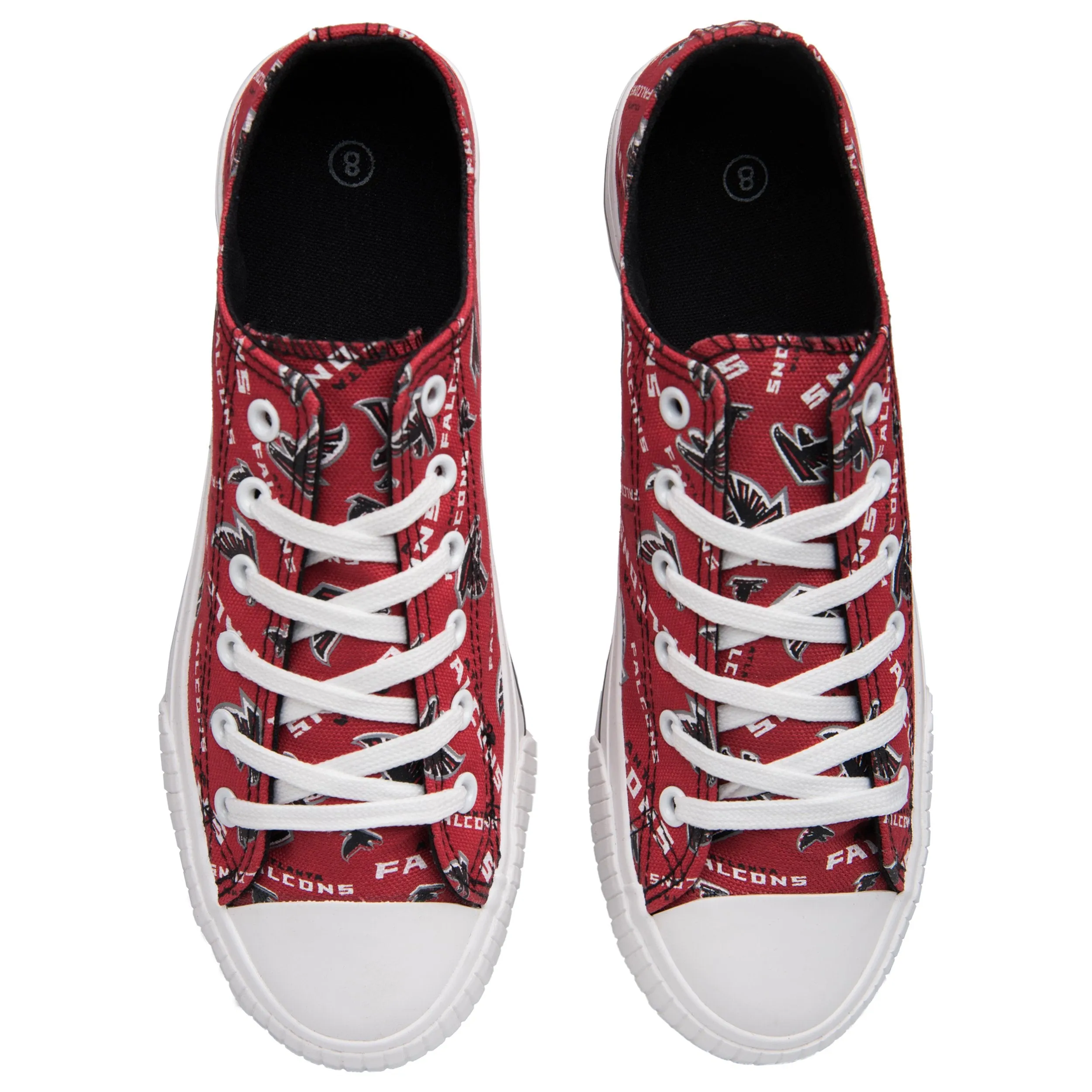 Atlanta Falcons NFL Womens Low Top Repeat Print Canvas Shoes