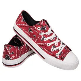 Atlanta Falcons NFL Womens Low Top Repeat Print Canvas Shoes