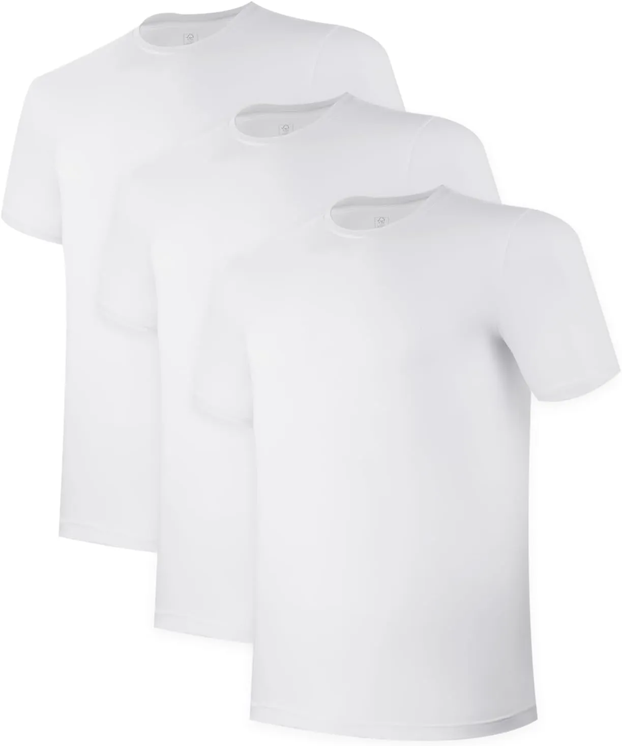 BAMBOO COOL Men's Undershirts Moisture-Wicking Tees Stretch Crew Neck Soft T-Shirts for Men,3 or 5 Pack