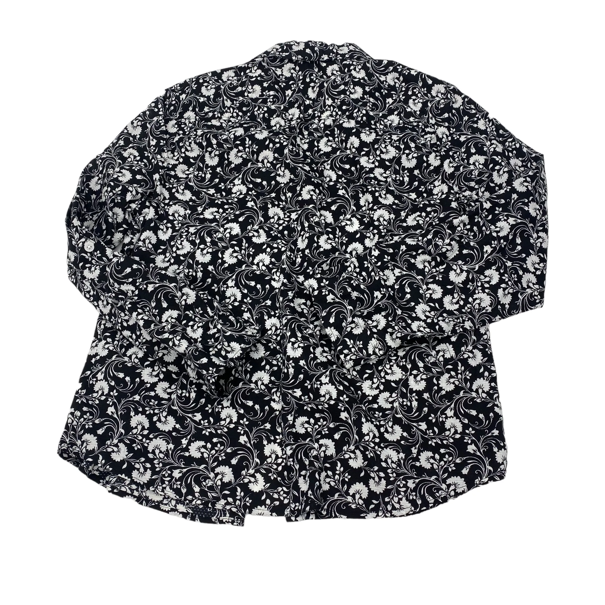 BLACK & WHITE TOP LS by CROFT AND BARROW Size:M
