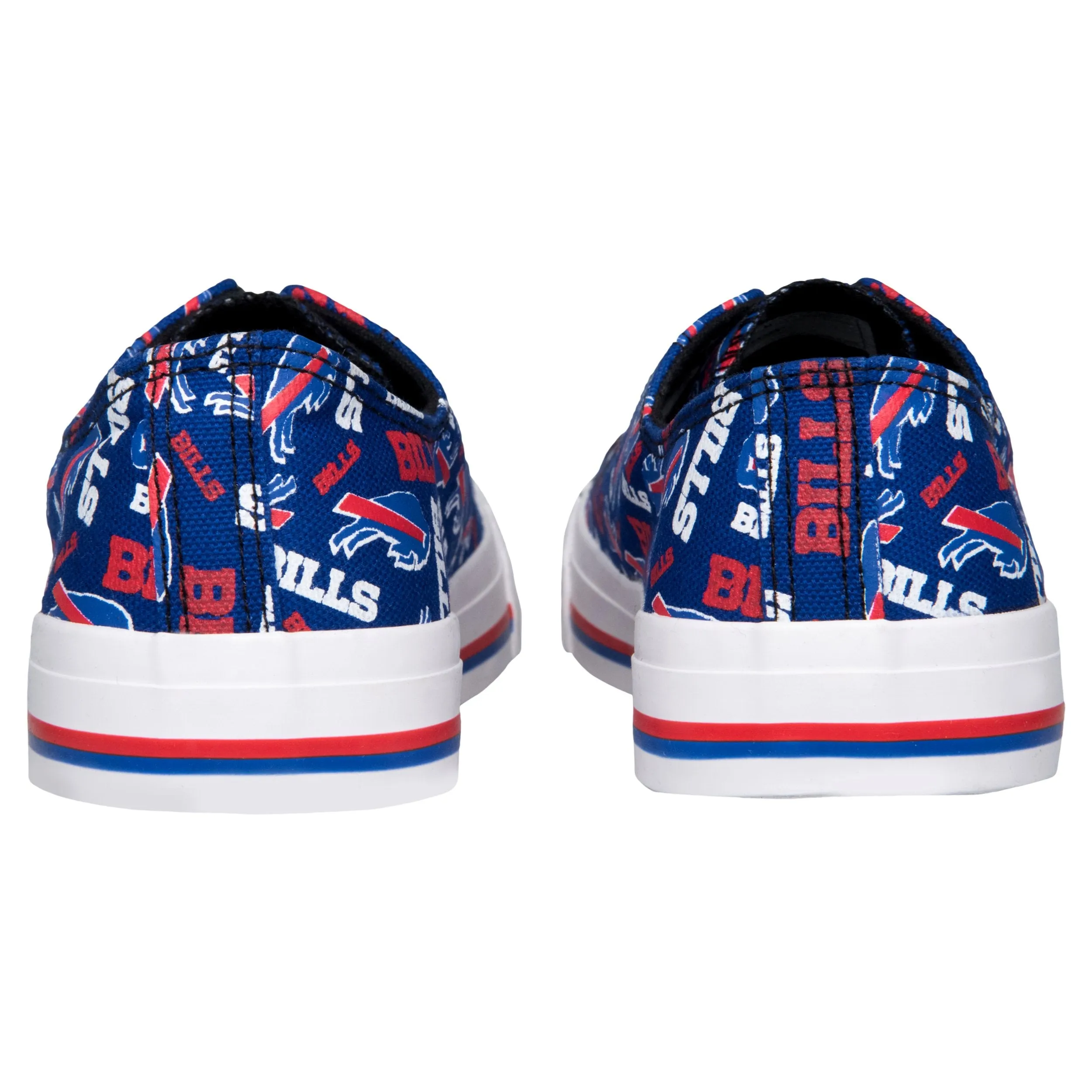 Buffalo Bills NFL Womens Low Top Repeat Print Canvas Shoes