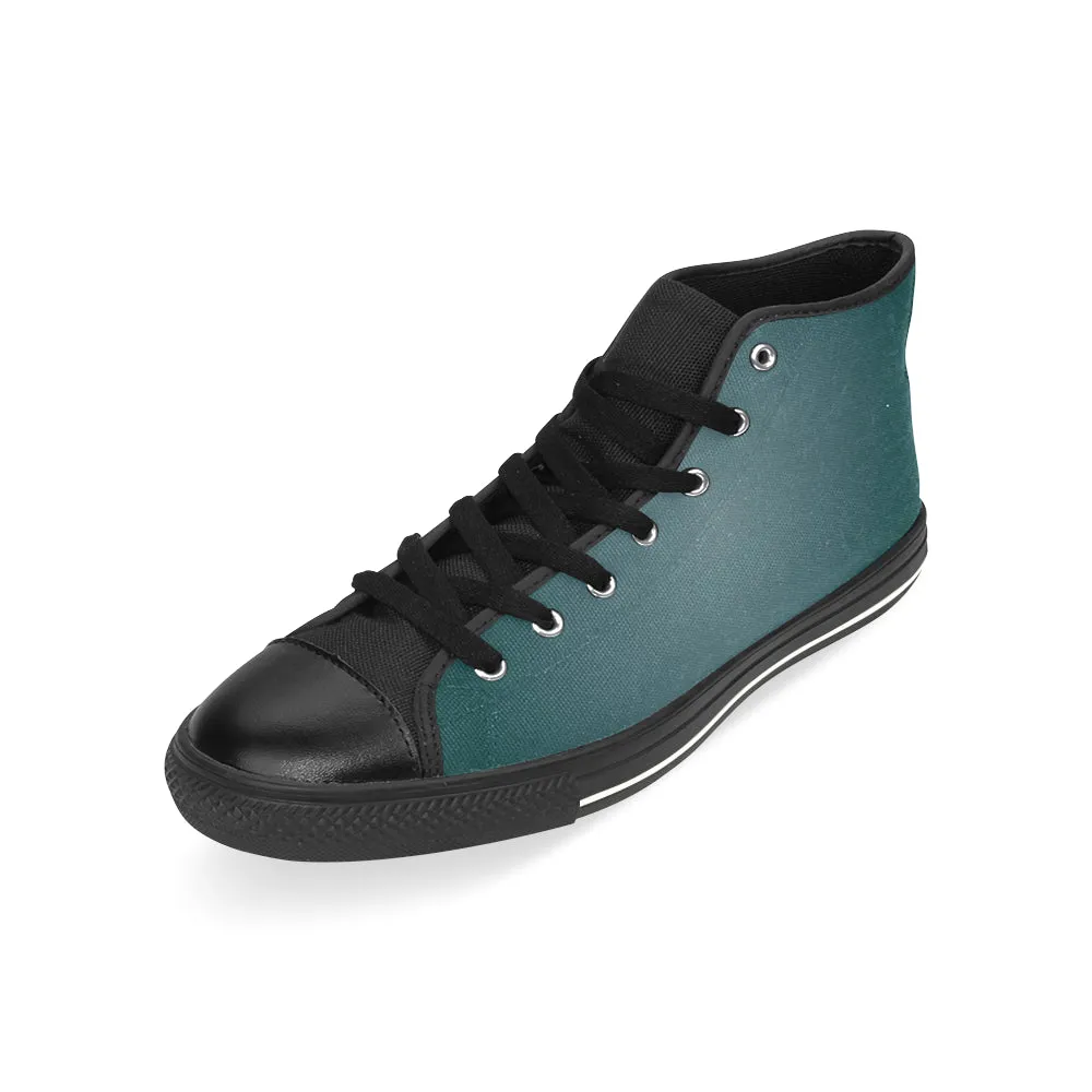 Buy Women Big Size Teal Solids Print Canvas High Top Shoes at TFS