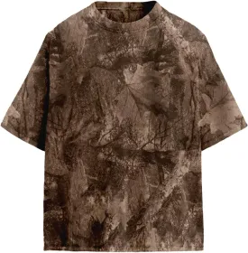 Camo Oversized Shirt Y2k Crewneck Maple Leaf Printed Short Sleeve Unisex Summer Graphic Tees