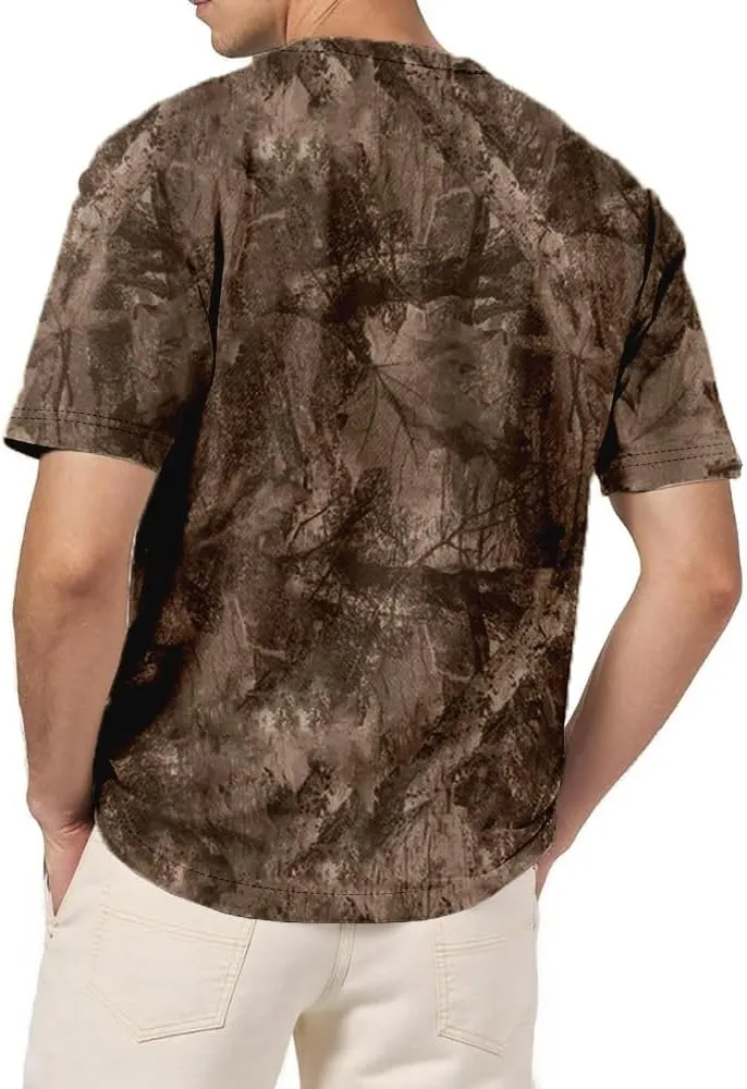Camo Oversized Shirt Y2k Crewneck Maple Leaf Printed Short Sleeve Unisex Summer Graphic Tees