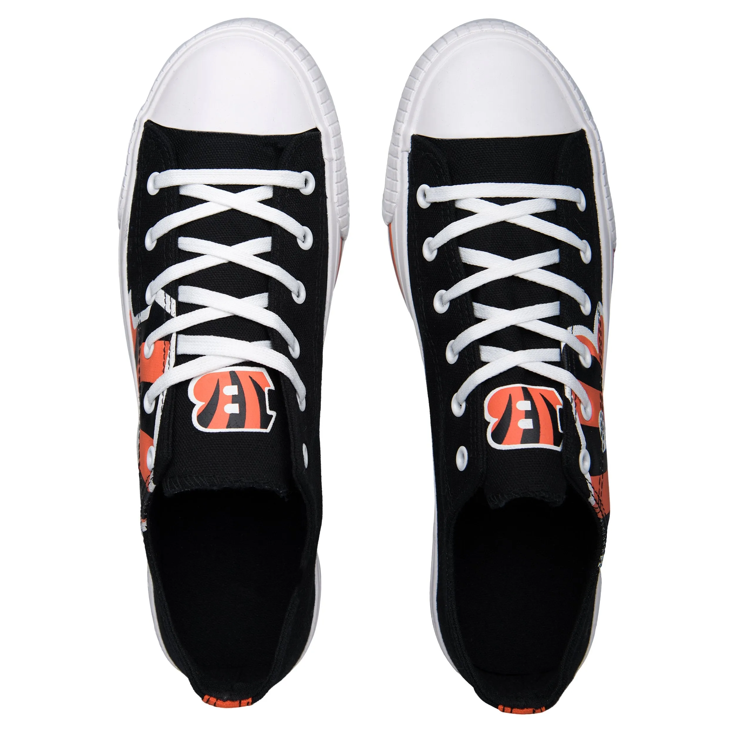 Cincinnati Bengals NFL Mens Low Top Big Logo Canvas Shoes