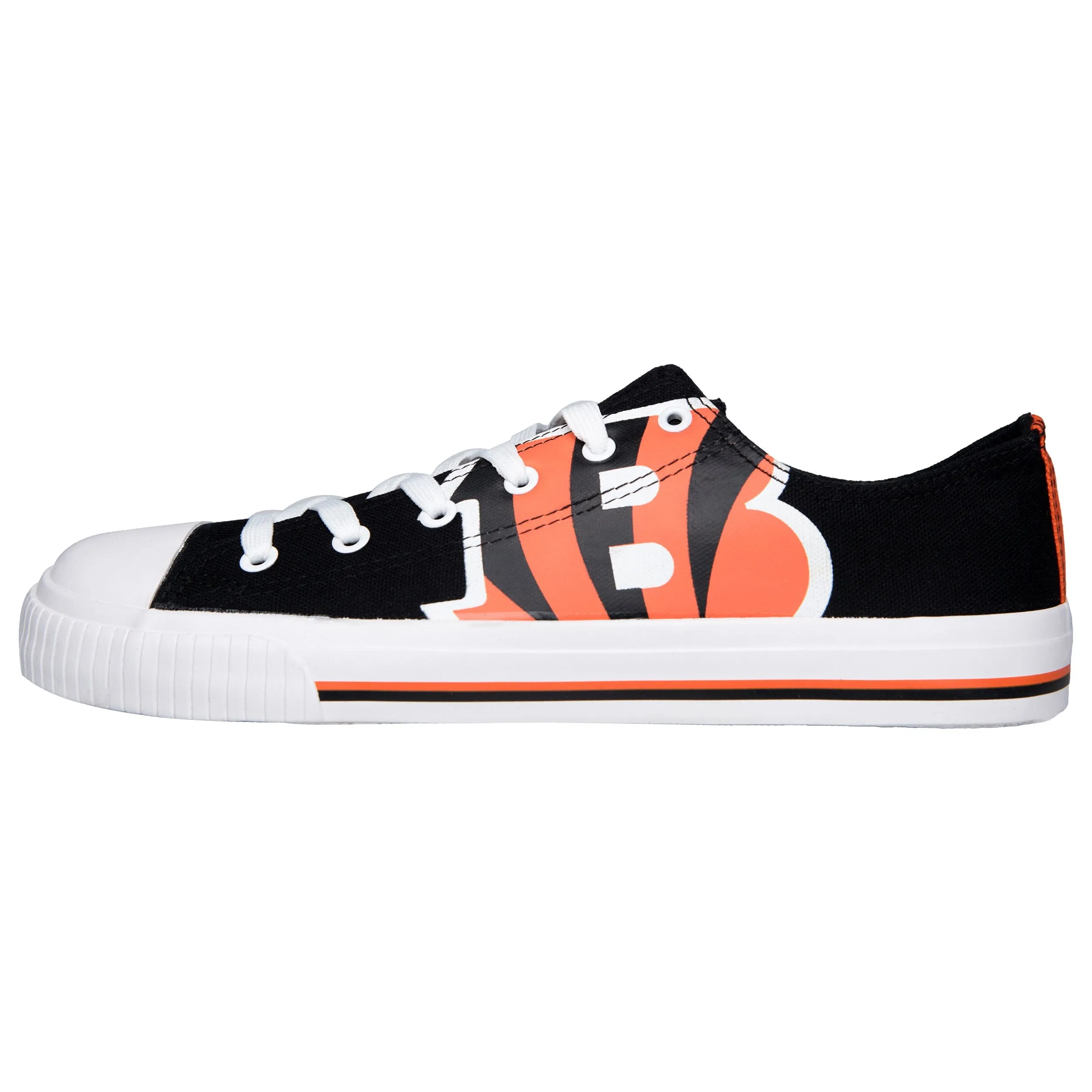 Cincinnati Bengals NFL Mens Low Top Big Logo Canvas Shoes