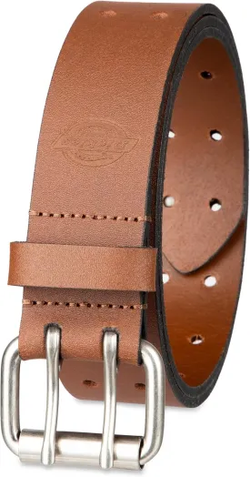 Dickies Men's Double Prong Fully Adjustable Leather Belt