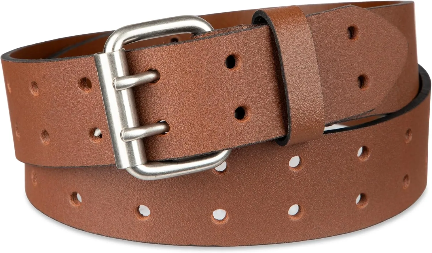 Dickies Men's Double Prong Fully Adjustable Leather Belt