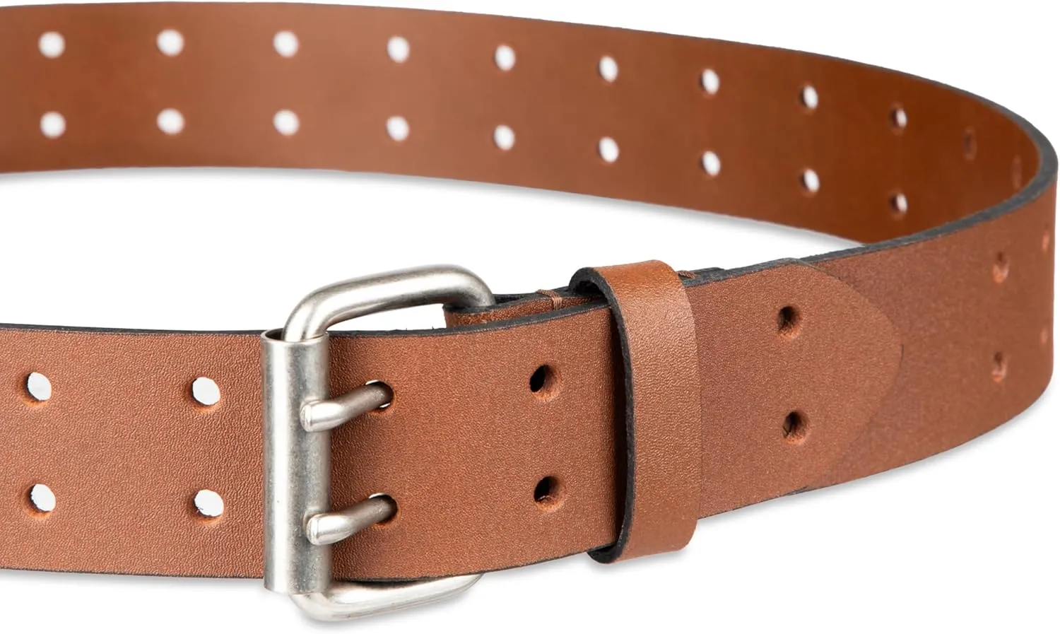 Dickies Men's Double Prong Fully Adjustable Leather Belt