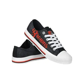FOCO Cleveland Browns NFL Womens Color Glitter Low Top Canvas Shoes - 9