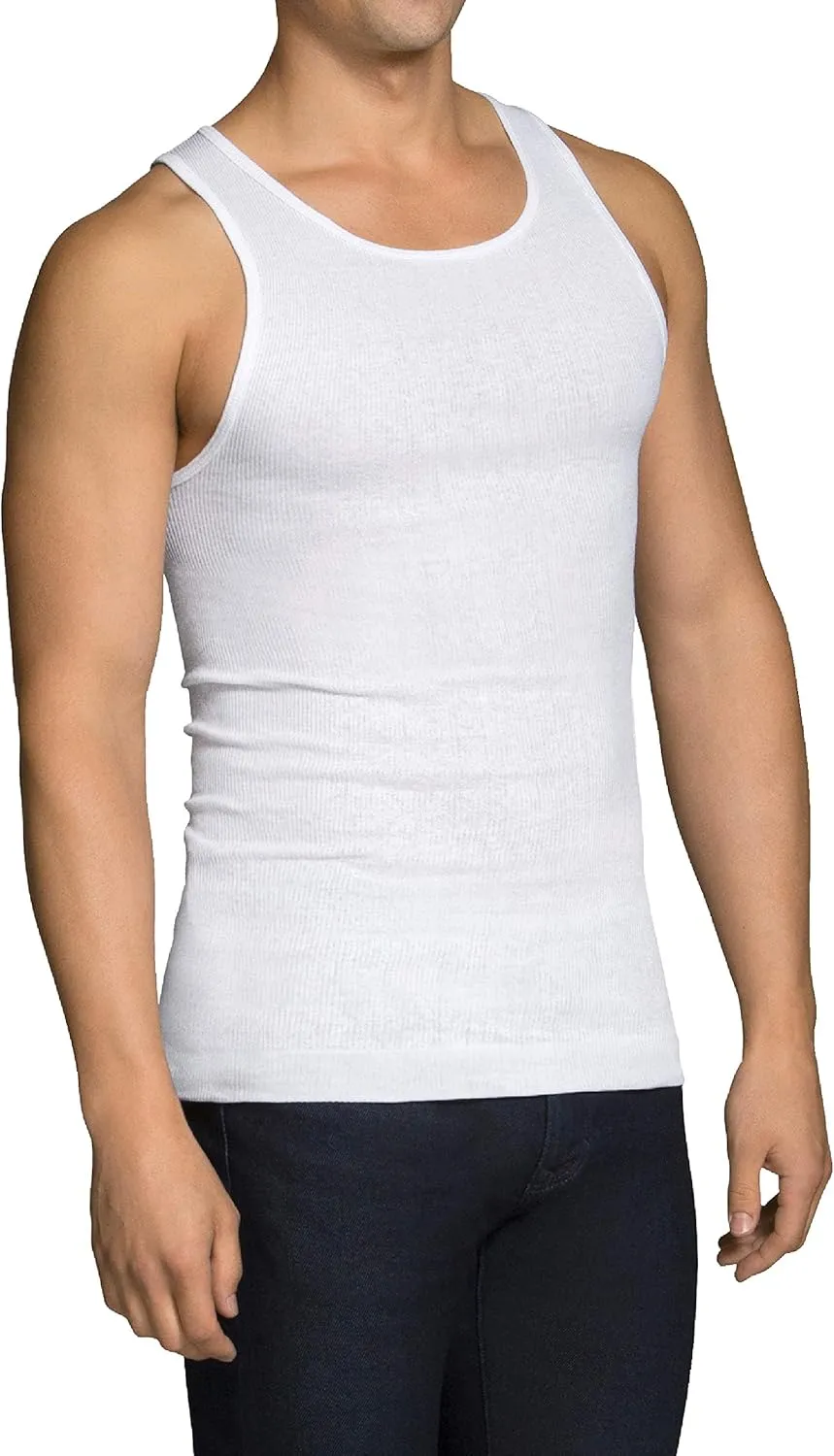 Fruit of the Loom Men's Sleeveless Tag Free Moisture Wicking Tank A-Shirt