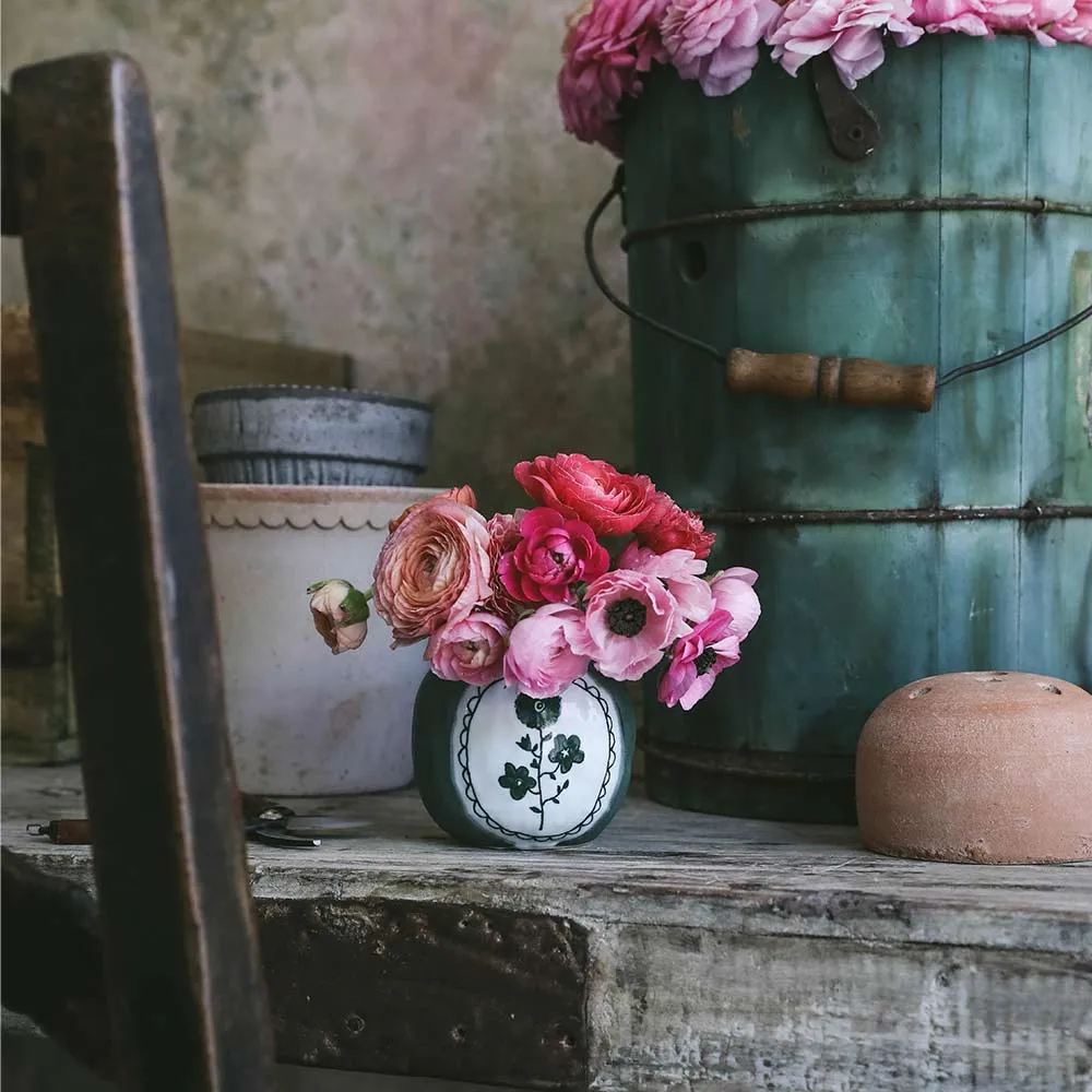 Hand-painted Porcelain Vase - Forest