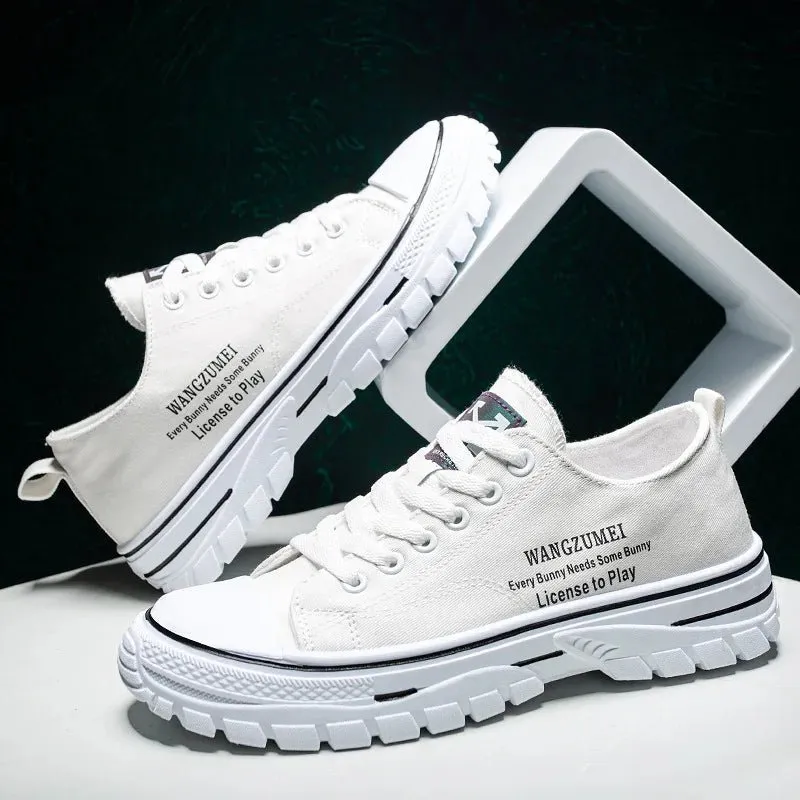 New Spring 2024 Men's Luxury Sneakers Lightweight and Breathable Low Cut Fashionable Canvas Shoes