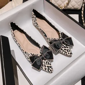Patchwork Square Head Single Shoes