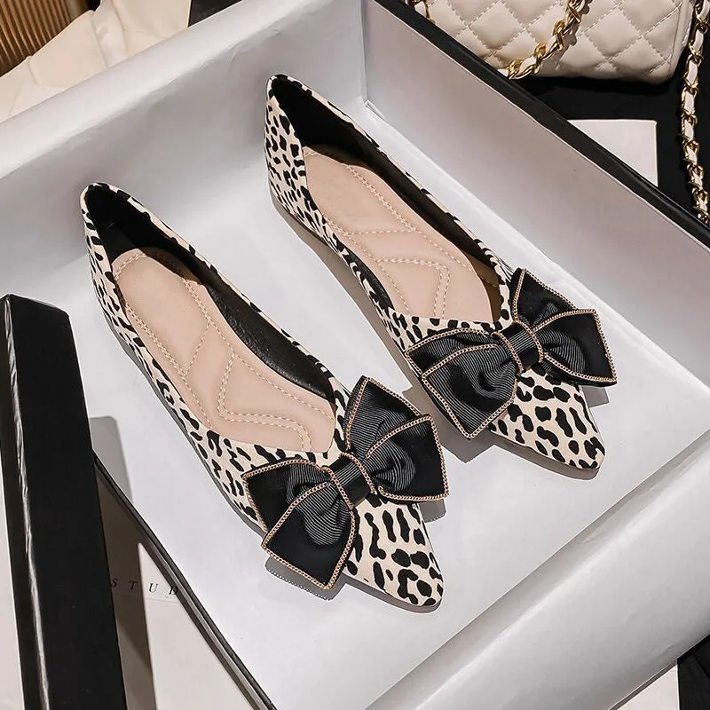 Patchwork Square Head Single Shoes