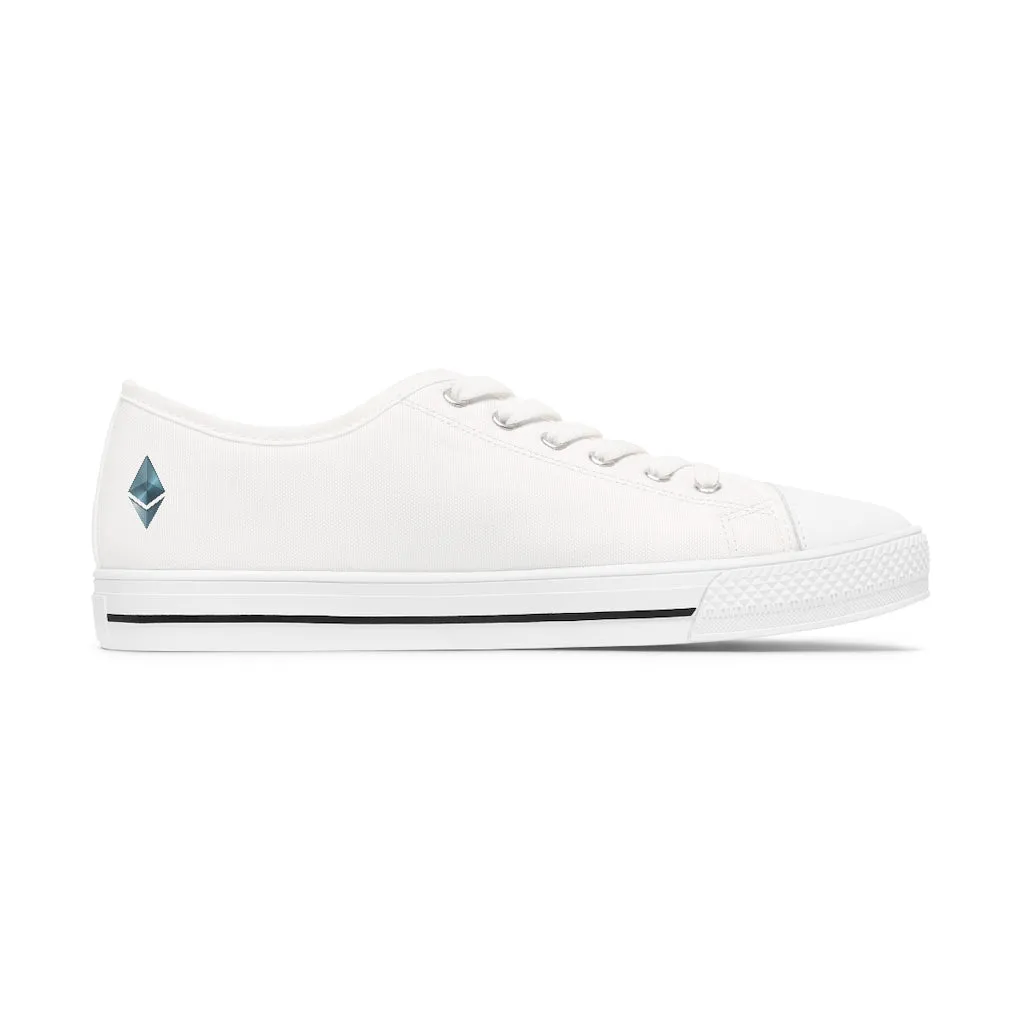 Women's Low Top Sneakers with Ethereum Logo design (shipped to USA & Canada)