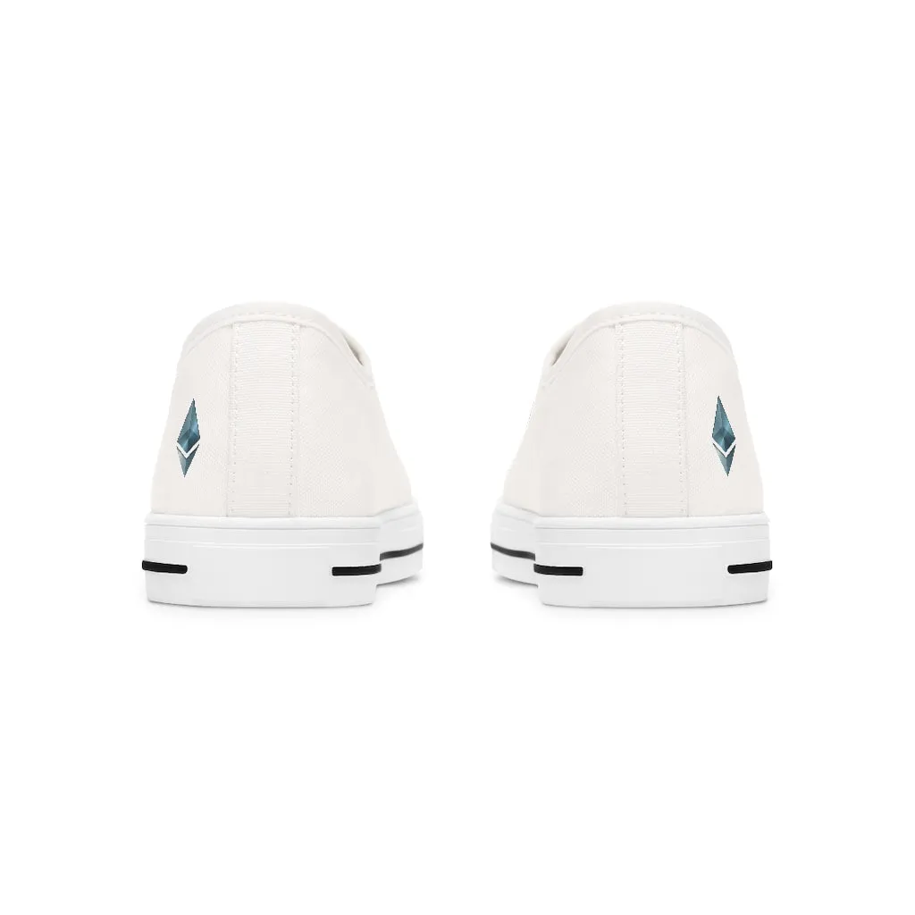 Women's Low Top Sneakers with Ethereum Logo design (shipped to USA & Canada)
